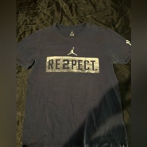 Jordan Yankee Respect Blue White Tee short sleeve shirt Size M